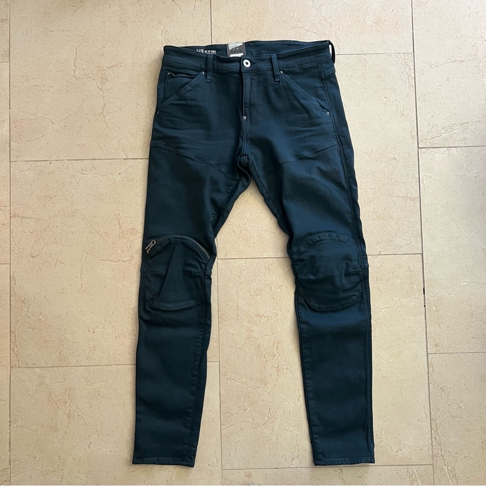 G-Star RAW Mens 5620 3D Zip Knee Skinny Fit Jeans